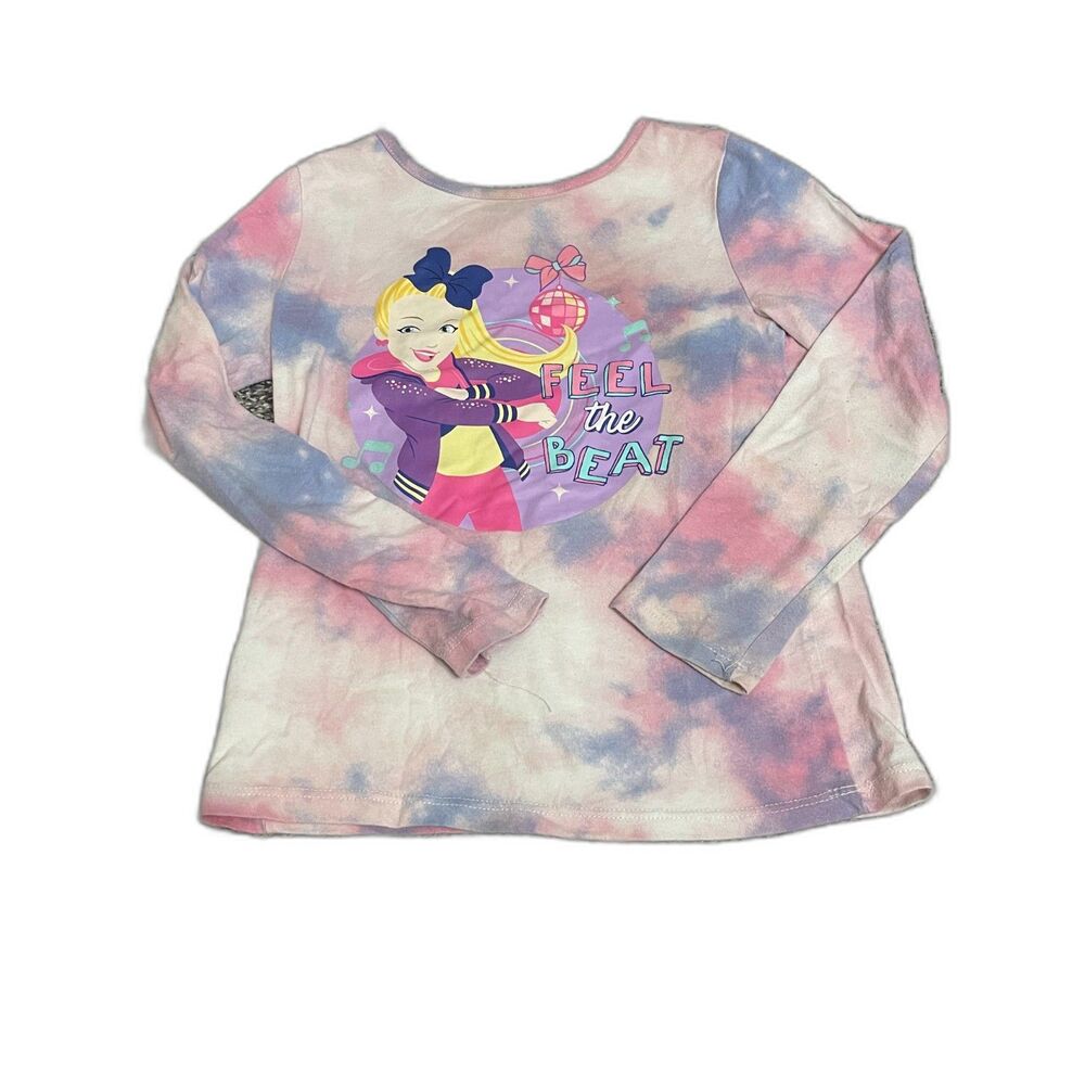 Nickelodeon JoJo Siwa "Feel the Beat" Tie-Dye Long Sleeve T-Shirt M Girl's